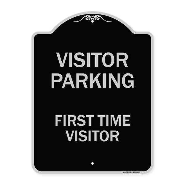 Signmission Reserved Parking Visitor Parking First Time Visitor Heavy-Gauge Alum Sign, 24" x 18", BS-1824-23017 A-DES-BS-1824-23017 - main